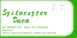 szilveszter duca business card